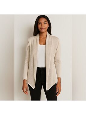 NWOT Express Open Knit Handkerchief Hem Cashmere Cardigan- Size Medium